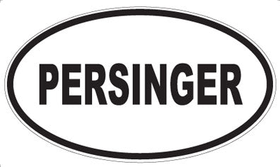 PERSINGER - Oval Sticker
