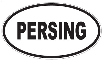 PERSING - Oval Magnet