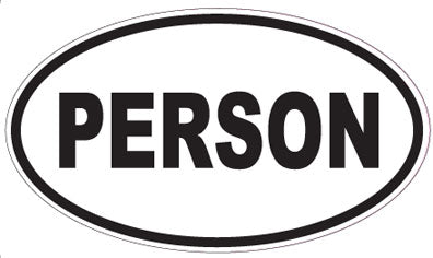 PERSON - Oval Sticker