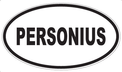 PERSONIUS - Oval Sticker