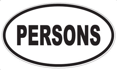PERSONS - Oval Sticker