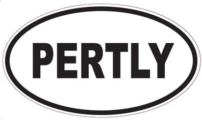 PERTLY - Oval Sticker