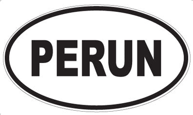 PERUN - Oval Sticker