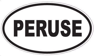 PERUSE - Oval Sticker