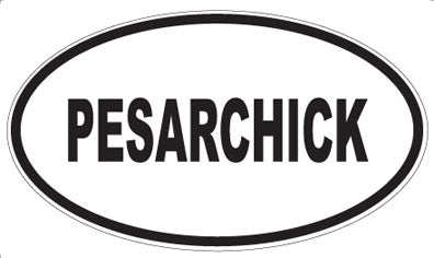 PESARCHICK - Oval Sticker