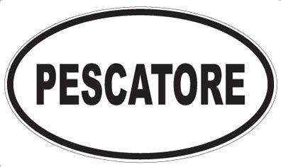 PESCATORE - Oval Sticker