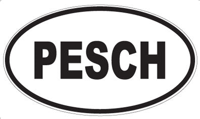 PESCH - Oval Sticker
