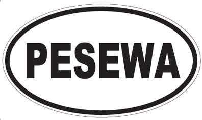 PESEWA - Oval Sticker