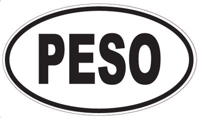 PESO - Oval Sticker