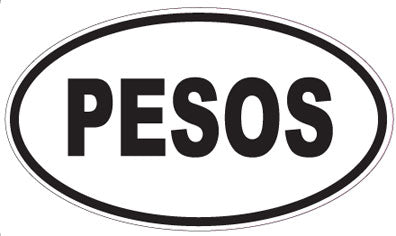 PESOS - Oval Magnet