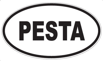 PESTA - Oval Sticker