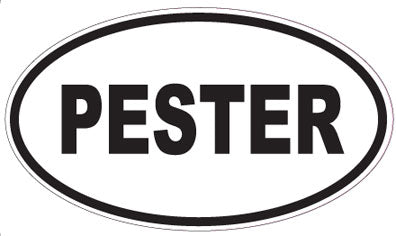 PESTER - Oval Sticker