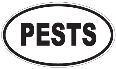PESTS - Oval Sticker