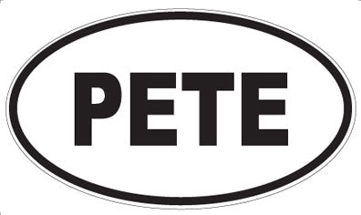 PETE - Oval Sticker