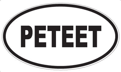 PETEET - Oval Sticker