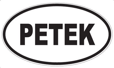 PETEK - Oval Sticker