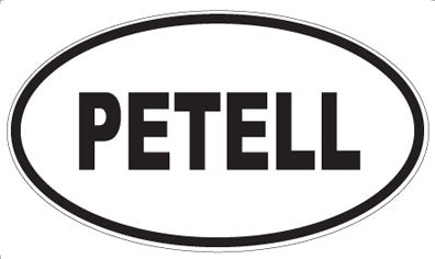 PETELL - Oval Sticker