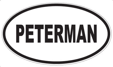 PETERMAN - Oval Sticker