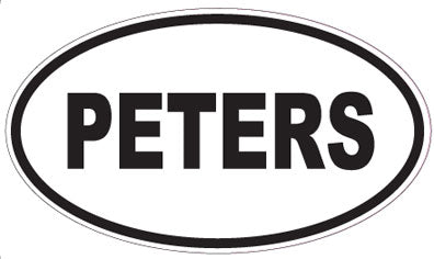 PETERS - Oval Sticker