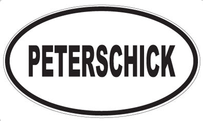 PETERSCHICK - Oval Sticker