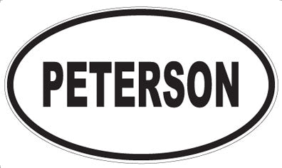 PETERSON - Oval Sticker