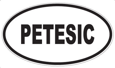PETESIC - Oval Sticker