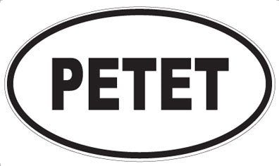 PETET - Oval Sticker