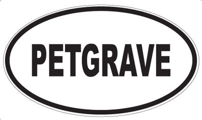 PETGRAVE - Oval Sticker