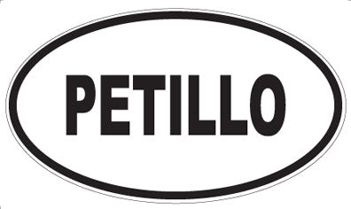 PETILLO - Oval Sticker