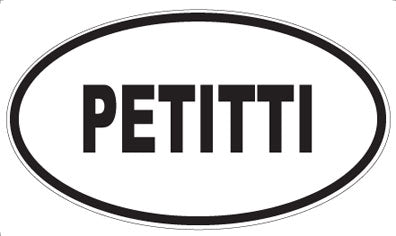 PETITTI - Oval Sticker