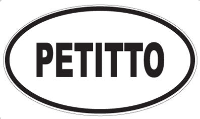 PETITTO - Oval Sticker