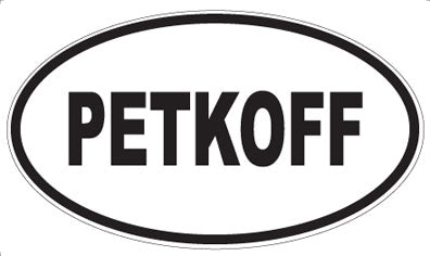 PETKOFF - Oval Sticker