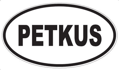 PETKUS - Oval Magnet