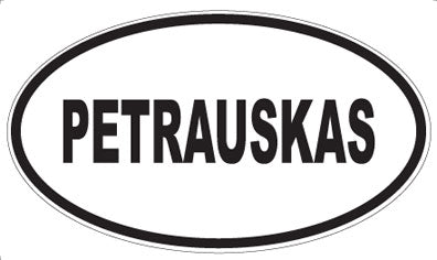 PETRAUSKAS - Oval Magnet