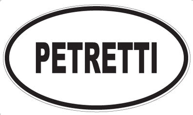 PETRETTI - Oval Sticker