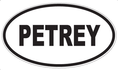PETREY - Oval Sticker