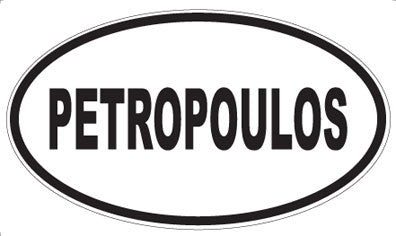 PETROPOULOS - Oval Sticker