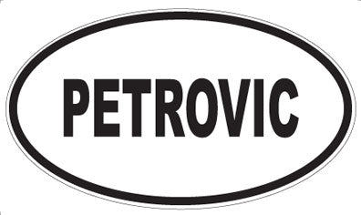 PETROVIC - Oval Sticker