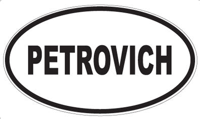 PETROVICH - Oval Magnet
