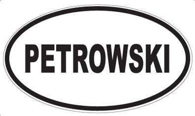 PETROWSKI - Oval Sticker
