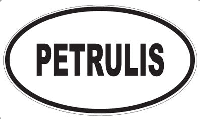 PETRULIS - Oval Sticker
