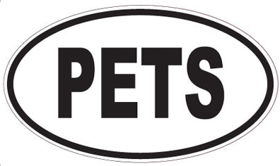 PETS - Oval Sticker