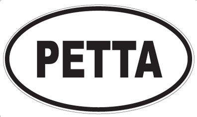 PETTA - Oval Sticker