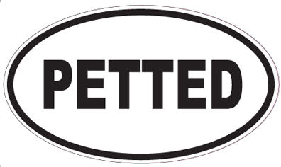 PETTED - Oval Sticker