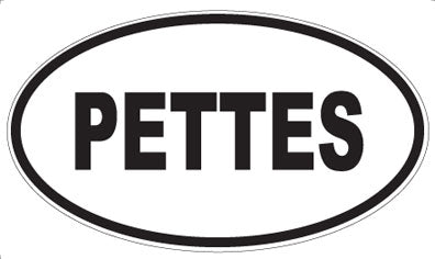 PETTES - Oval Sticker