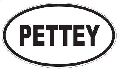 PETTEY - Oval Sticker