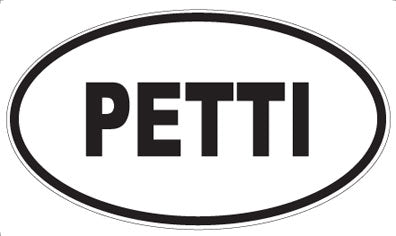 PETTI - Oval Sticker