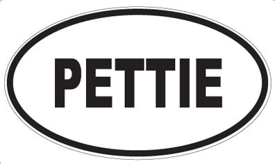 PETTIE - Oval Sticker