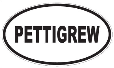 PETTIGREW - Oval Sticker