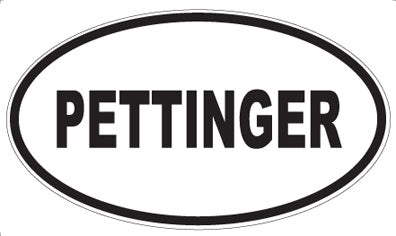 PETTINGER - Oval Sticker
